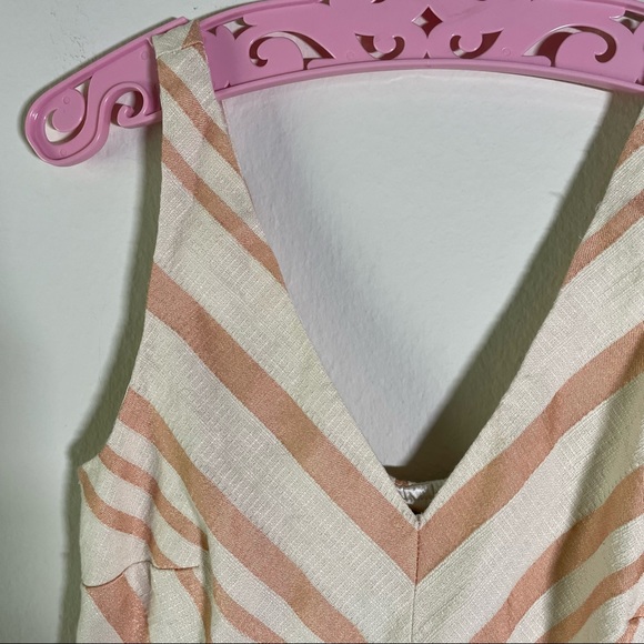 SOLD 9/6 live HD in Paris Blushing Rococo Pink Striped Tank - Picture 7 of 12